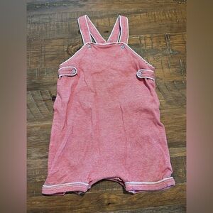 Squiggles Red Striped Kids Romper